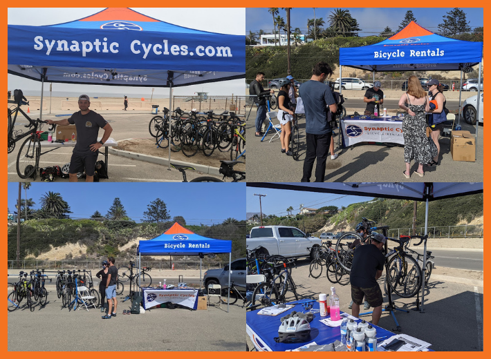 Synaptic Cycles Rented Road Bikes to Participants at the 2021 Malibu Triathlon