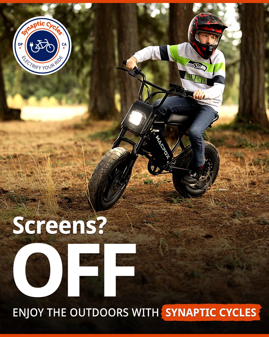 Screens? OFF.
Enjoy the outdoors with Synaptic Cycles.
Fresh air, open trails, and the freedom of two wheels—just how it should be. 🚲

Visit our website and let’s get riding! SynapticCycles.com

#SynapticCycles #RideSynaptic #RideMore #ScreensOff #GetOutside #OutdoorLife #FreshAirFeelsGood #eBikeLife #BikeLife #TwoWheels #ElectricBike #SoCalLife #DanaPoint #CoastalCruising #ExploreCalifornia