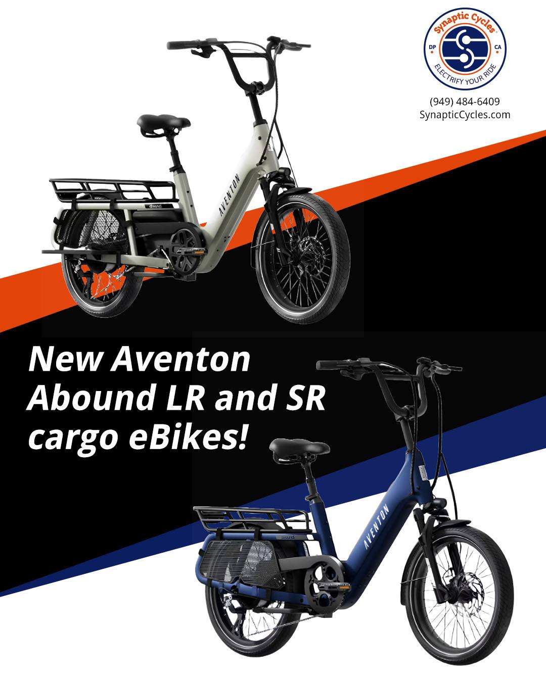The new Aventon LR and SR are here! Whether you're loading up the kids, your beach day essentials, or your most ambitious grocery haul, the Abound LR is ready to take on any challenge. And the new Abound SR—the enhanced cargo ebike built to carry anything and tackle every challenge—is perfect for cruising through the streets or bike pooling with a friend.
Test ride at Synaptic Cycles today! ➡️ 949-484-6409 | SynapticCycles.com
#Aventon #eBike #Cargo #LR #SR #CargoBike #SynapticCycles #DanaPoint