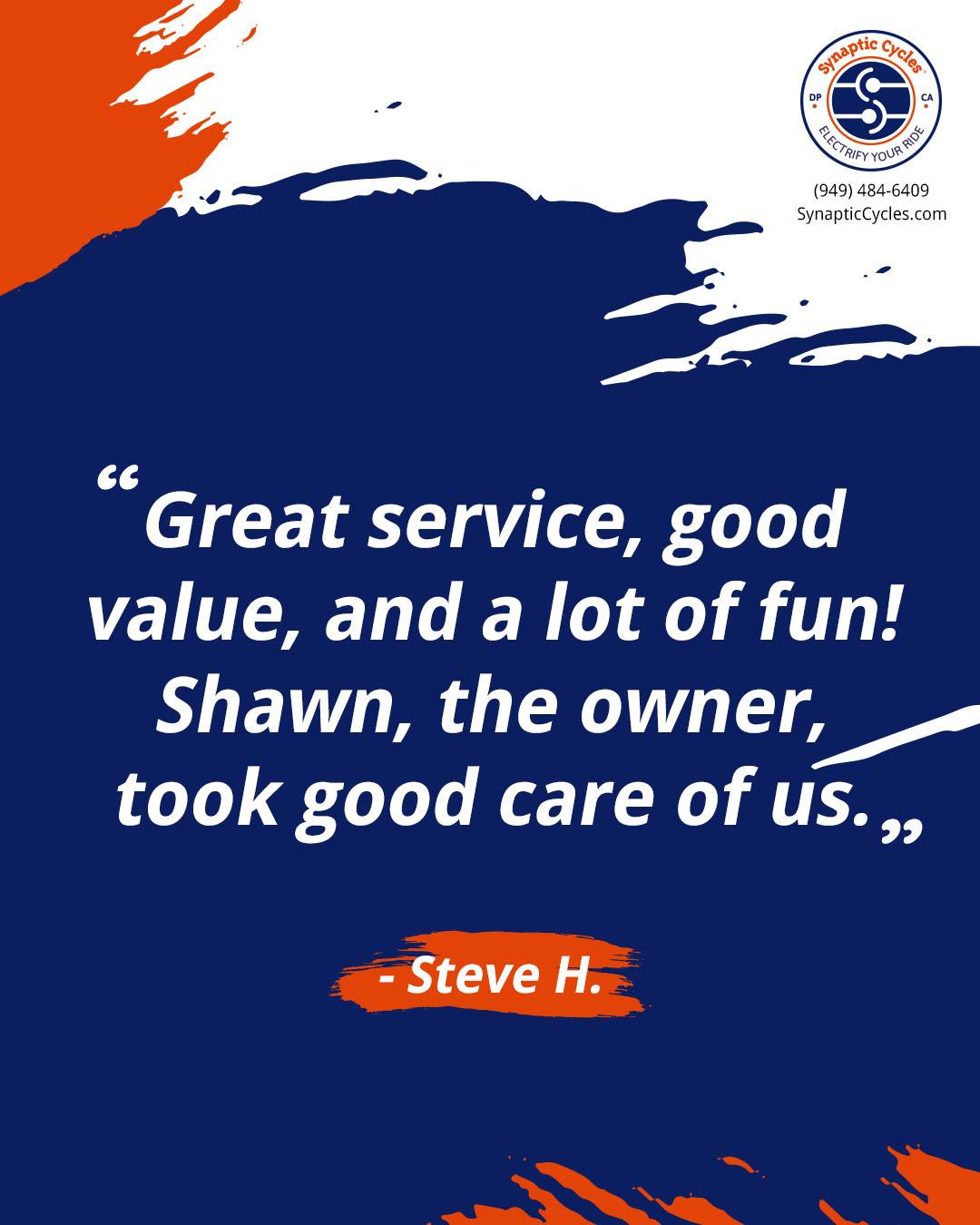 Your smiles are our favorite metric! 😊 We've been reading your glowing reviews and are so thrilled that Synaptic Cycles is making your explorations even better.
➡️ 949-484-6409 | SynapticCycles.com
#eBike #Review #SynapticCycles #DanaPoint