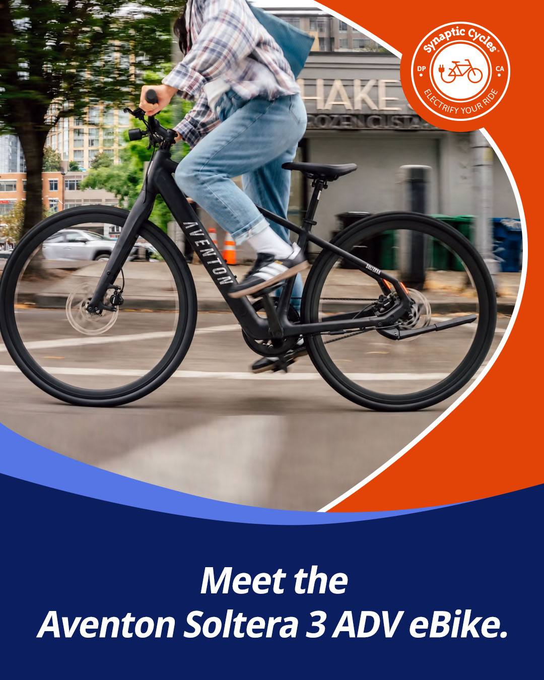 The Aventon Soltera 3 ADV is a great choice for riders who want an eBike that feels sleek and practical—whether you’re commuting, meeting friends, or simply enjoying the ride.

Want to see how it feels for yourself? Stop by Synaptic Cycles and take it for a test ride!

 SynapticCycles.com | (949) 484-6409

#SynapticCycles #Aventon #Soltera3ADV #eBikeLife #RideElectric #DanaPoint