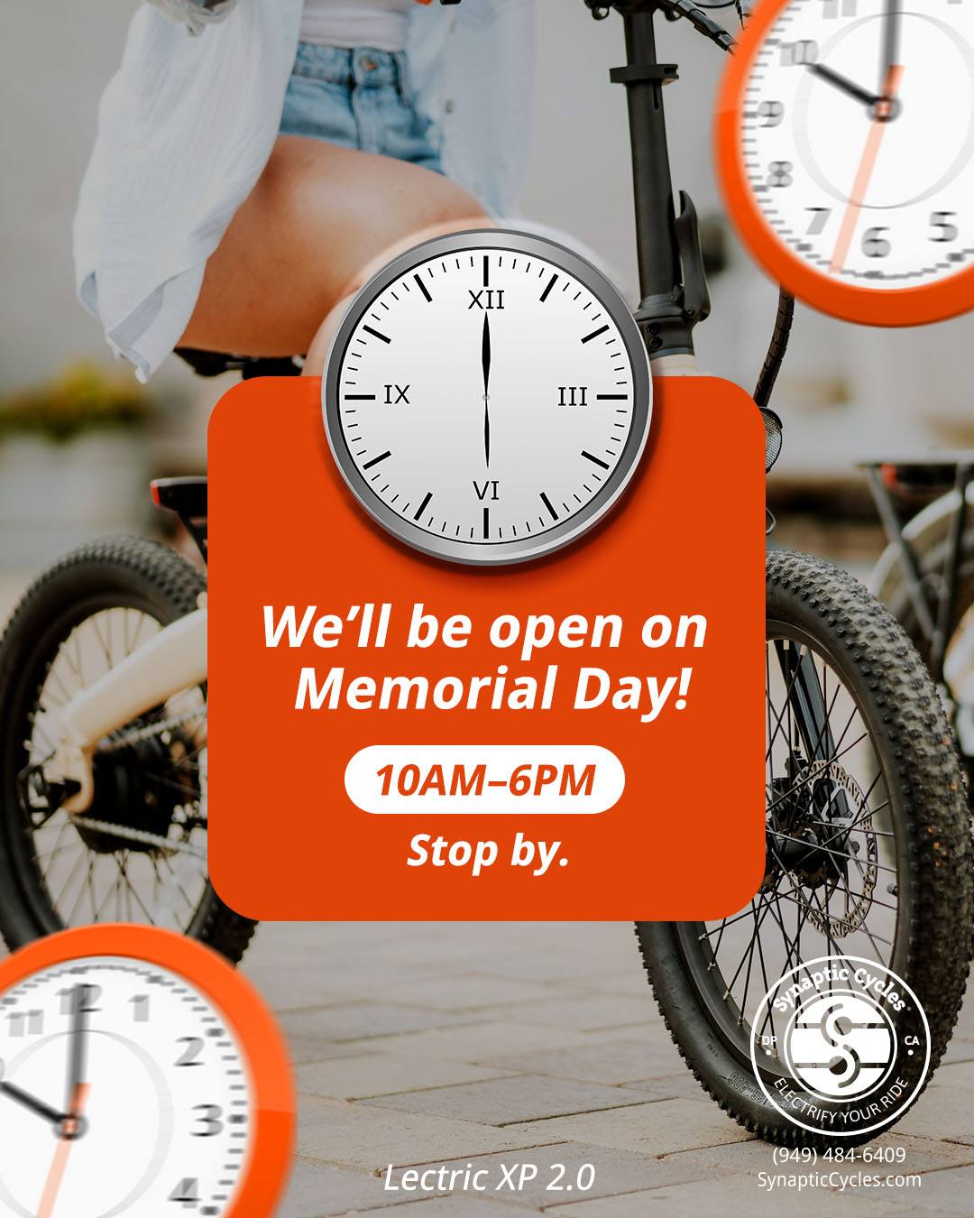 We’ll be open! Shop or test ride at Synaptic Cycles. ➡️ 949-484-6409 | SynapticCycles.com
#eBike #WeAreOpen #MemorialDay #SynapticCycles #DanaPoint