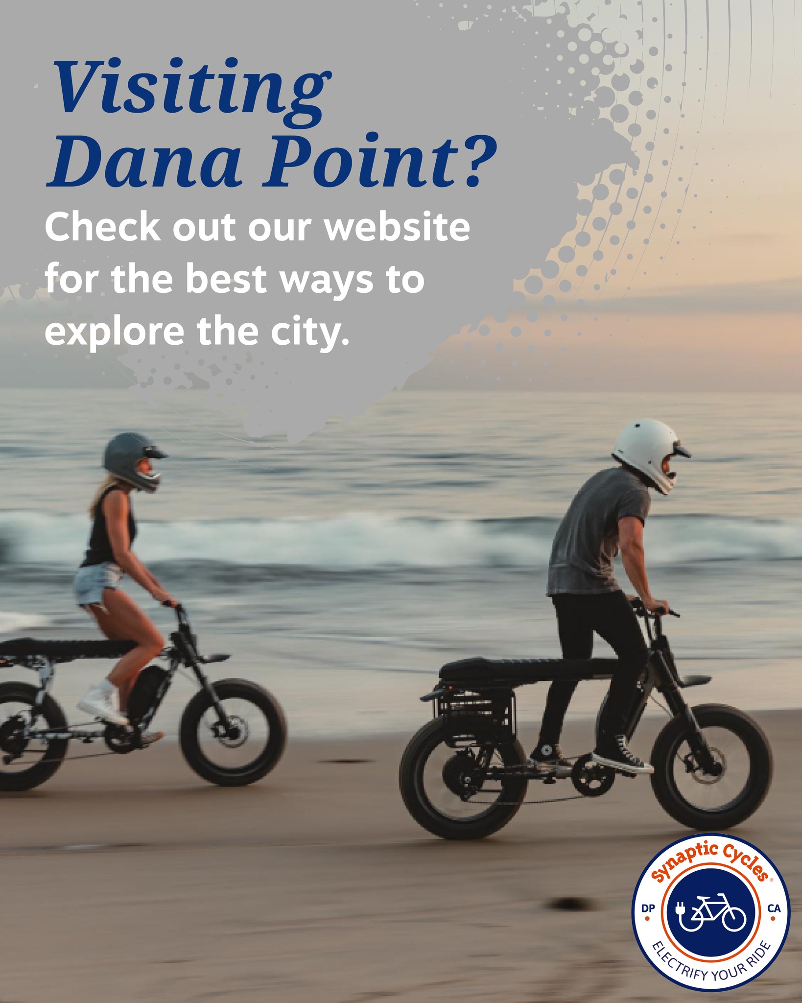 Visiting Dana Point? 🌊

There’s no better way to explore the coastline, hidden gems, and scenic views than on an eBike. Skip the parking, cruise effortlessly, and turn every ride into part of the adventure.

Visit our website for Dana Point tips—link in bio.

#DanaPoint #ExploreSoCal #EBikeLife #RideElectric #BeachVibes #TravelCalifornia #OutdoorAdventure #VisitCalifornia