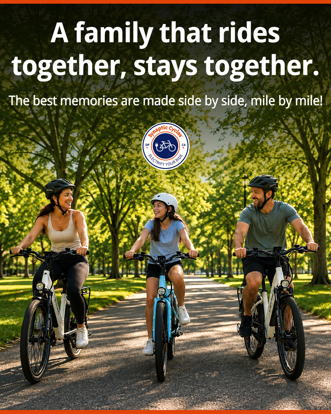 The best part about a family eBike ride? Everyone gets to enjoy the ride together!

Different ages, different fitness levels, and different riding styles don’t have to mean getting separated halfway through. eBikes make it easier for everyone so the whole crew can stay together and enjoy the journey. 

🌐 SynapticCycles.com
📞 (949) 484-6409

#SynapticCycles #FamilyRide #EBikesForAll #WeekendPlans #FamilyTime #DanaPoint